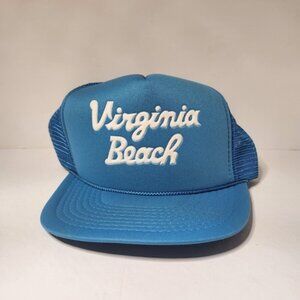 Virgina Beach Trucker Hat 1990s New One Size Vintage Mohr's Teal